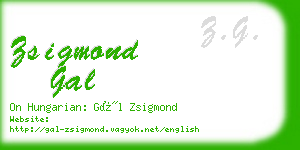 zsigmond gal business card